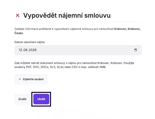 Potvrzení nájemní smlouvy